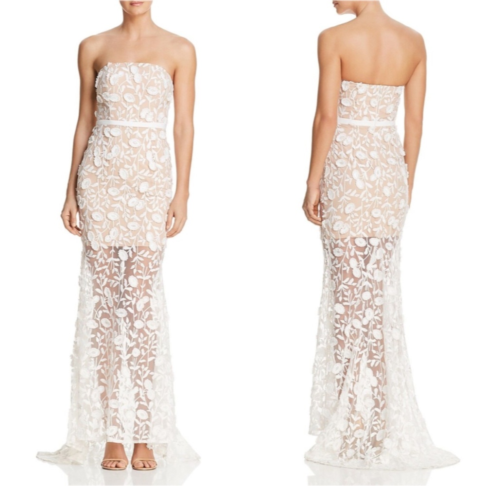 Jarlo Henna Ivory Lace Prom Formal Dress Gown